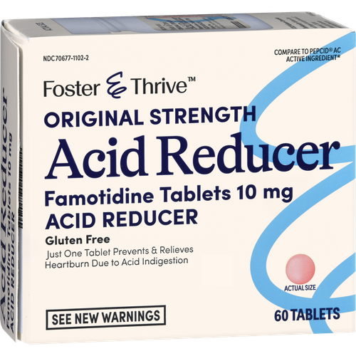 Foster & Thrive Original Strength Acid Reducer Famotidine Tablets 10 mg - 60 count