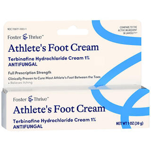 Foster & Thrive Athlete's Foot Cream Terbinafine Hydrochloride 1% - 1 oz Foster & Thrive Athlete's Foot Cream Terbinafine Hydrochloride 1% - 1 oz