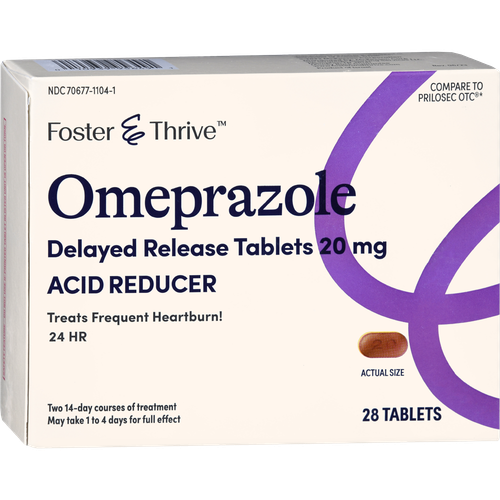 Foster & Thrive Omeprazole 20 mg Delayed Release Tablets - 28 count