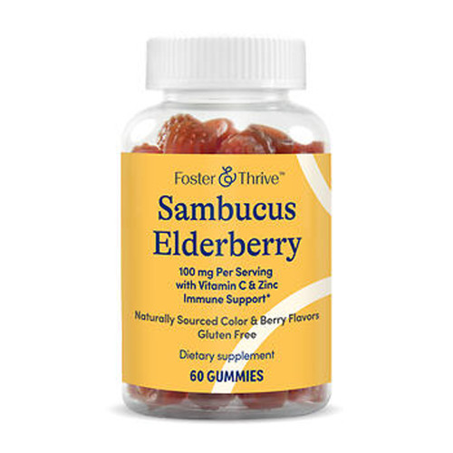 Foster & Thrive Sambucus Elderberry 100 mg Gummies Berry - 60 count