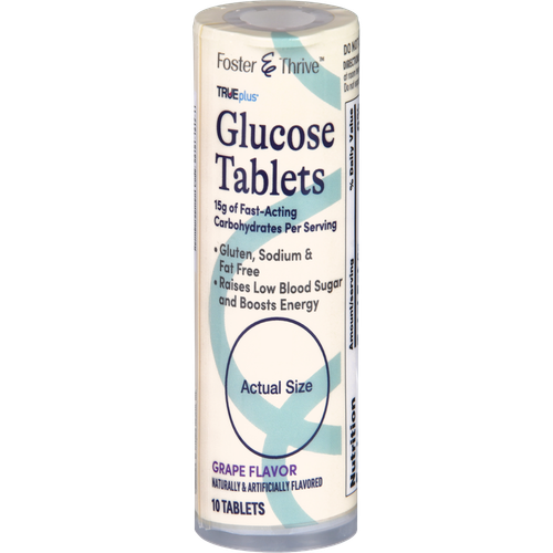 Foster & Thrive Trueplus Glucose Tablets Grape - 6 each