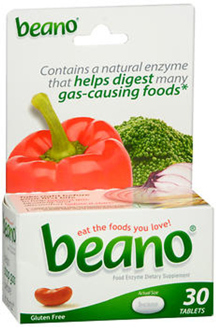 Beano Food Enzyme Dietary Supplement- 30 Tablets