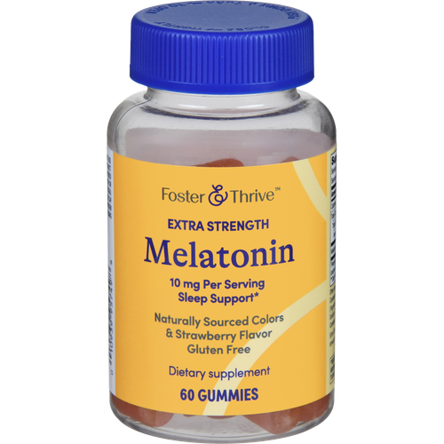 Foster & Thrive Extra Strength Melatonin 10 mg Gummies Strawberry - 60 count