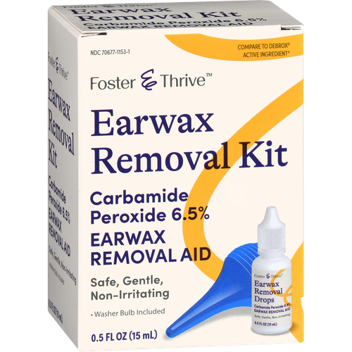 Foster & Thrive Earwax Removal Kit Carbamide Peroxide 6.5% - .5 oz