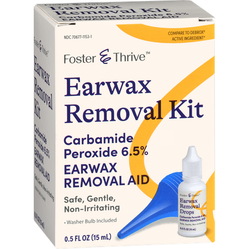Foster & Thrive Earwax Removal Kit Carbamide Peroxide 6.5% - .5 oz