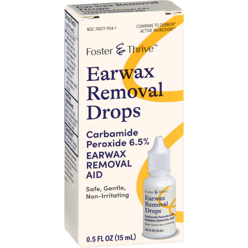 Foster & Thrive Earwax Removal Drops Carbamide Peroxide 6.5% - .5 oz