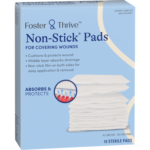 Foster & Thrive Non-Stick Pads - 10 count