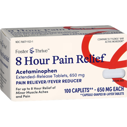 Foster & Thrive 8 Hour Pain Relief Acetaminophen 650 mg Caplets - 100 count