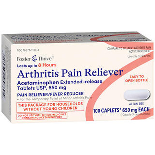 Foster & Thrive Arthritis Pain Reliever Caplets - 100 count