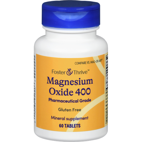 Foster & Thrive Magnesium Oxide 400 Tablets- 60 count