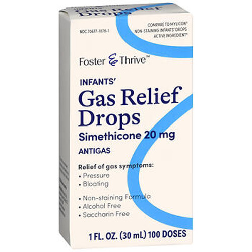 Foster & Thrive Infants' Gas Relief Simethicone 20 mg Drops Non-Staining Formula - 1 oz