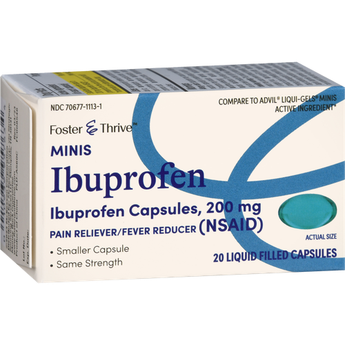 Foster & Thrive Minis Ibuprofen 200 mg Liquid Filled Capsules - 20 count