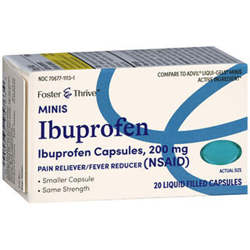 Foster & Thrive Minis Ibuprofen 200 mg Liquid Filled Capsules - 20 count