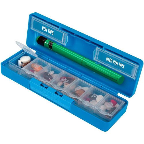 Diabetic Specialty Products 7-Day Pill Reminder with Pen Holder - 1 Each