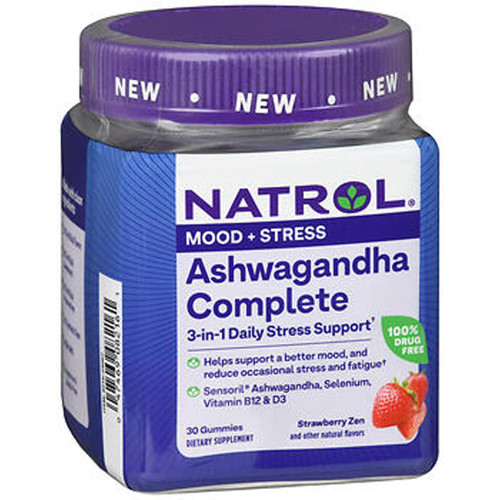 Natrol Ashwagandha Complete Mood + Stress Gummies Strawberry Zen - 30 ct