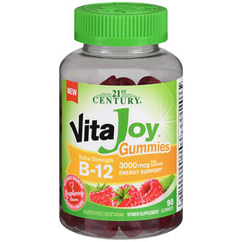 21st Century VitaJoy B-12 3000 mcg Gummies Extra Strength Raspberry - 90 ct