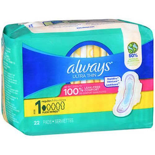 Always Ultra Thin Pads Size 1 Regular With Flexi-Wings - 264 ct