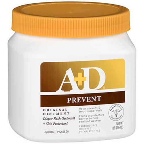 A+D Prevent Diaper Rash Ointment & Skin Protectant Original - 16 oz