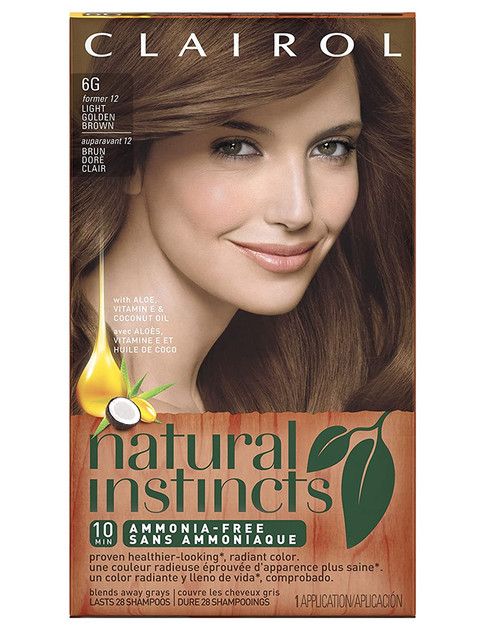 Natural Instincts Hair Color 6G Light Golden Brown – for Incontinence Protection and Confidence