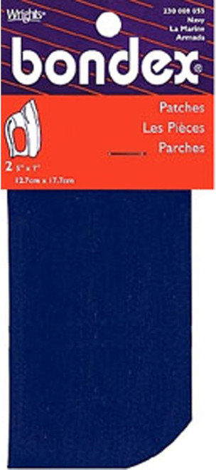 Iron-On Patches, Navy, 5"X7" - 1 Pack