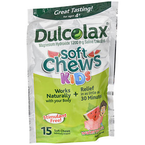 Dulcolax Kids Saline Laxative Soft Chews Watermelon - 15 ea