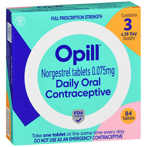 Opill Daily Oral Contraceptive Norgestrel 0.075 mg Tablets - 84 ct