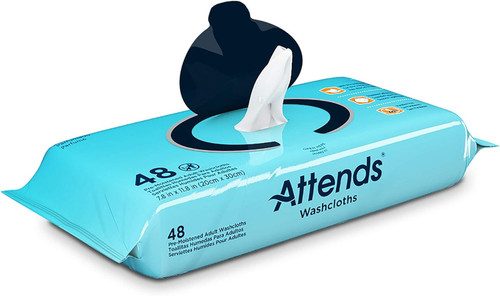 Attends Pre-Moistened Adult Washcloths Scented - 576 ct