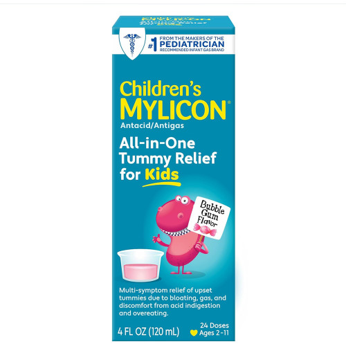 Mylicon Children's All-in-One Tummy Relief Liquid Bubble Gum - 4 oz