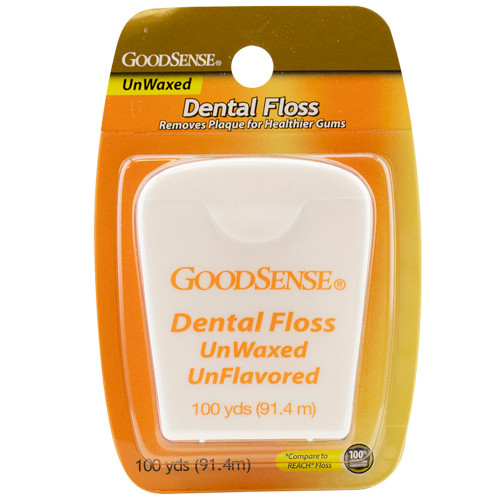 Good Sense Dental Floss Unwaxed, Unflavored - 100 yd Good Sense Dental Floss Unwaxed, Unflavored - 100 yd