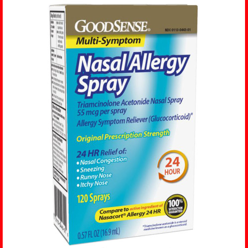 Good Sense Nasal Allergy Triamcinolone Spray, 55 mcg - 0.57 oz
