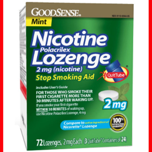 Good Sense Nicotine Lozenge, 2 mg Mint - 72 ct