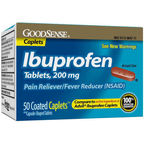 Good Sense Ibuprofen Caplets, 200 mg - 50 ct
