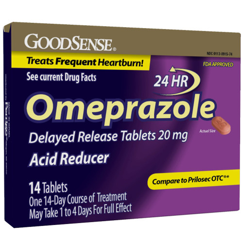 Good Sense Omeprazole Acid Reducer Tablets, 20 mg - 14 ct
