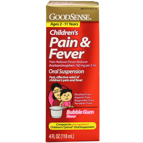 Good Sense Child Pain Relief Acetaminophen Liquid, Bubble Gum - 4 oz