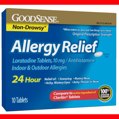 Good Sense Allergy Relief Loratadine Tablets, 10 mg - 10 ct Good Sense Allergy Relief Loratadine Tablets, 10 mg - 10 ct
