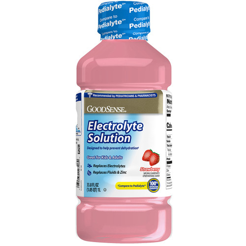 Good Sense Electrolyte Solution Liquid, Strawberry - 33.8 oz