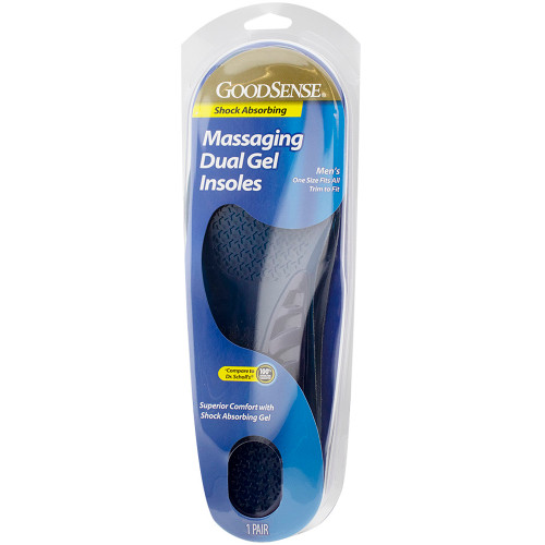 Good Sense Men's Massaging Dual Gel Insoles, OSFA - 1 pair