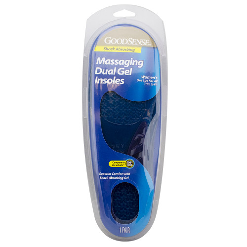 Good Sense Women's Massaging Dual Gel Insoles, OSFA - 1 pr