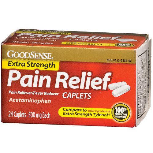 Good Sense Pain Relief XS Caplets, 500 mg - 24 ct