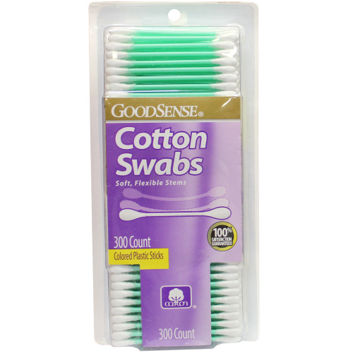 Good Sense Cotton Swabs Plastic, Asst - 300 ct