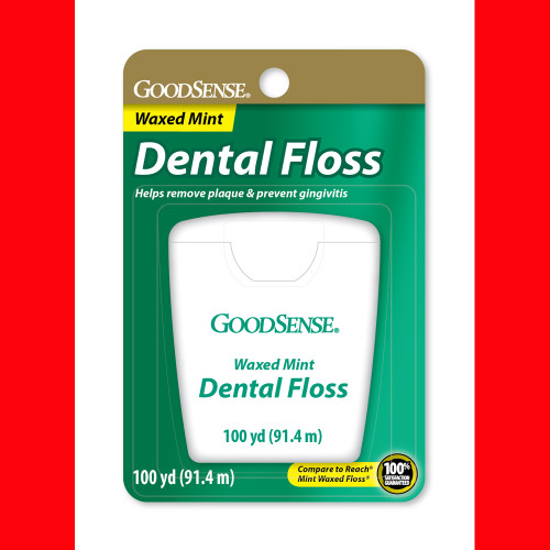 Good Sense Dental Floss Waxed, Mint - 100 yd Good Sense Dental Floss Waxed, Mint - 100 yd