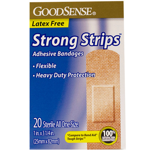 Good Sense Strong Strips Adhesive Bandages, 1"x3 1/4" - 20 ct