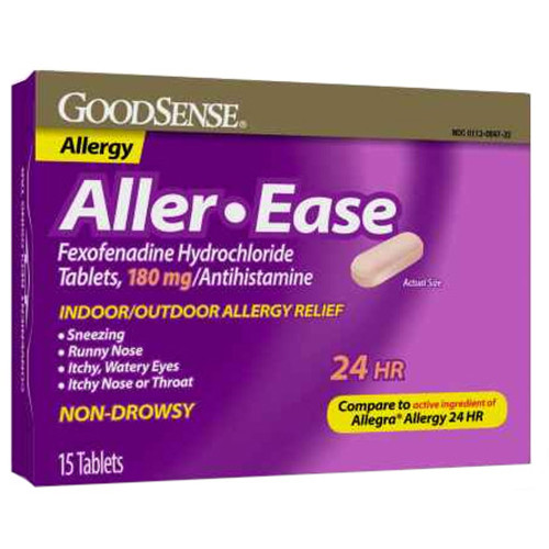 Good Sense Aller-Ease Tablets, 180 mg - 15 ct