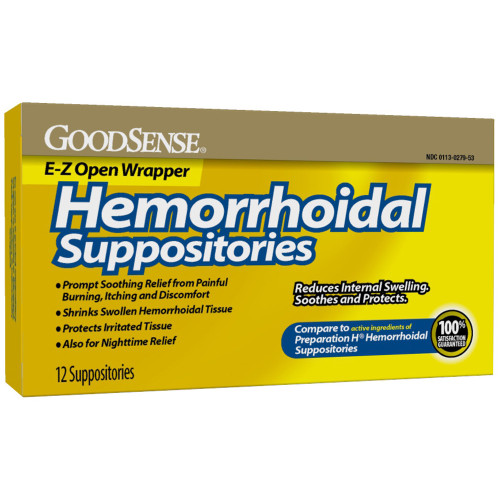 Good Sense Hemorrhoidal Suppositories - 12 ct