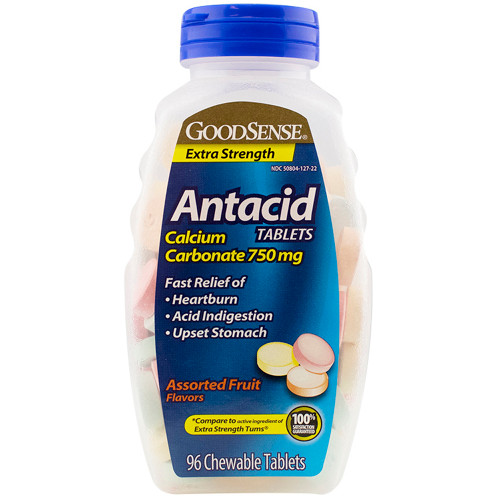 Good Sense Antacid XS Chewable Tablets, Asst Fruit - 96 ct