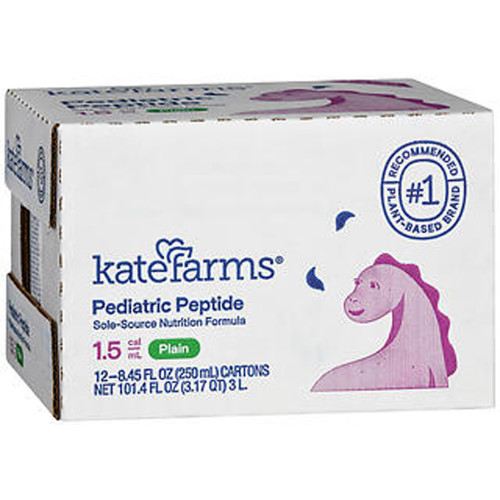 Kate Farms Pediatric Peptide Sole-Source Nutrition Formula 1.5 cal/mL Plain - 12 - 8.45 oz