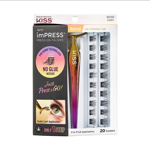 Kiss imPress Press-on Falsies Kit 01, Natural- 1 Pack