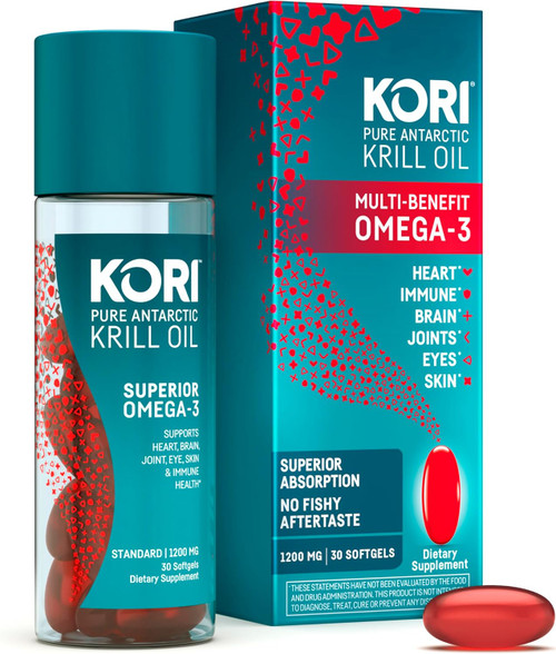 Kori Pure Antarctic Krill Oil 1200 mg Softgels - 30 ct