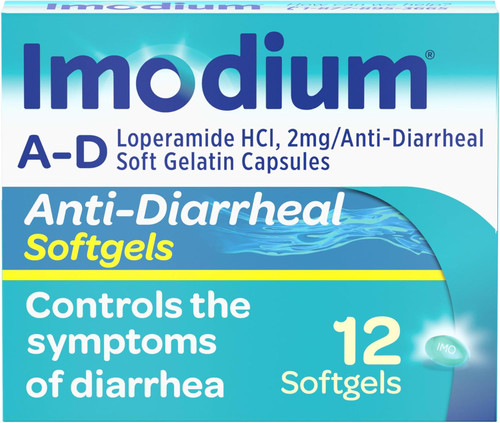 Imodium A-D Loperamide Hydrochloride 2 mg Anti-Diarrheal Caplets - 12 ct