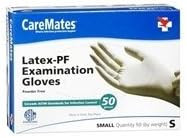 CareMates Latex-PF Examination Gloves Small - 50 ct